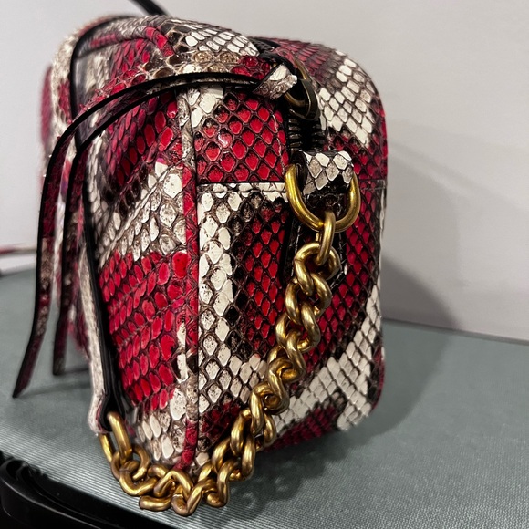 Gucci GG Marmont Python Crossbody/Shoulder Adjustable Bag - Picture 2 of 8
